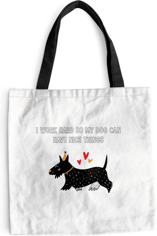 Sac à bandoulière Sac de plage Shopper Quotes Je travaille