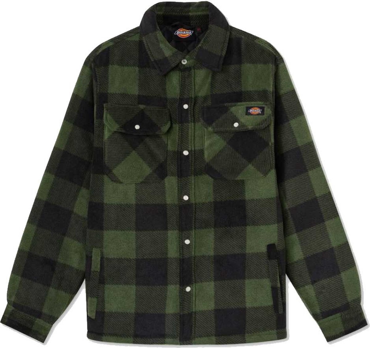 Dickies Holzfällerhemd Portland grün Polarfleece gefüttert Hemd / Jacke