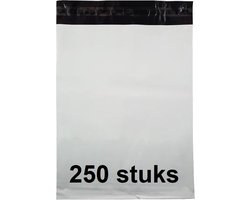 250x Verzendzakken voor Kleding L 36 x 50 cm - 65 my - 360 x 500mm Webshop Verpakking Zakjes - Plakstrip - 250 stuks