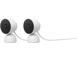 Google Nest Camera - Beveiligingscamera - Wit - FullHD - Bedraad - 2 stuks