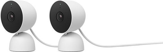 Google Nest Camera - Beveiligingscamera - Wit - FullHD - Bedraad - 2 stuks