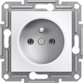 Schneider Electric Asfora Stopcontact Inbouw Pin-aarde UPS - Wit