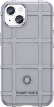 iPhone 14 Hoesje - Rugged Shield TPU Gelcase - Grijs - GSM Hoesje - Telefoonhoesje Geschikt Voor iPhone 14