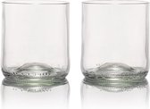 Rebottled Waterglas Transparant 175 ml - 2 Stuks
