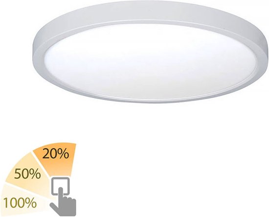 Highlight - Plafondlamp Piatto Ø 23,5 cm 3 step DIM wit | bol