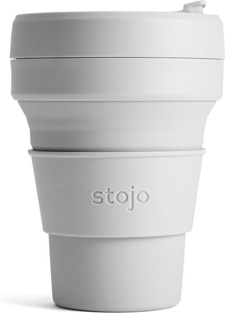Stojo - MIni Cup - 237 ml - Herbruikbaar - Opvouwbaar - Grijs