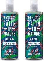 FAITH IN NATURE - Body Wash Aloe Vera – 2 pak – Verfrissend - Natuurlijk