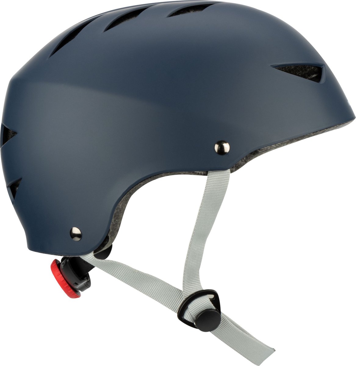 Nijdam Skate Helm Verstelbaar - Blue Streak - Maat M - Blauw/Grijs