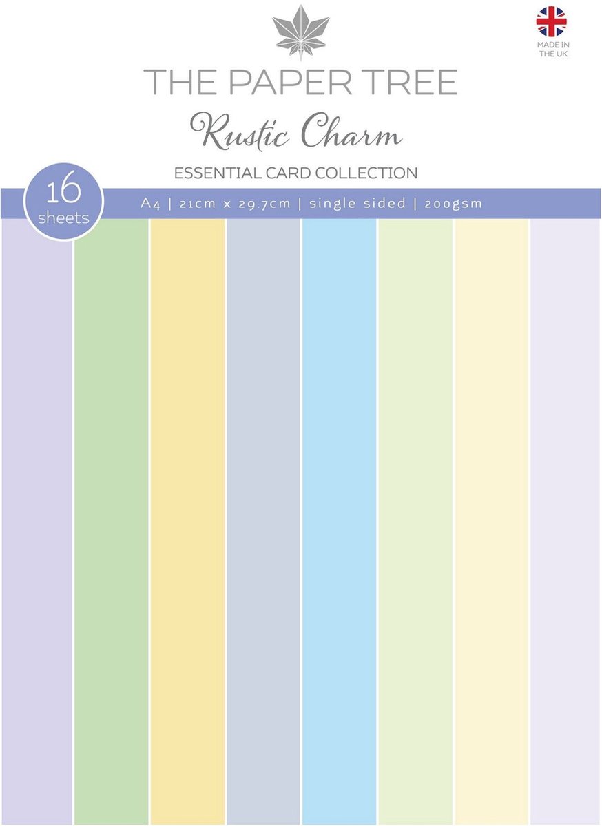 The Paper Tree Rustic Charm Essential Colour Card A4
