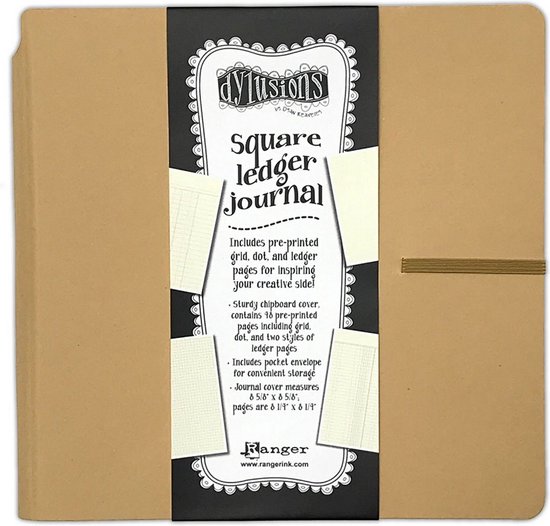 Dylusions - Journal Carré Dyan Ledger - Marron - 21.9x21.9cm