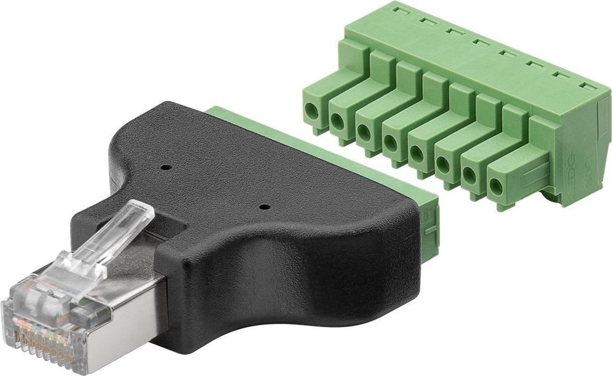 RJ45 (m) schroef connector voor U/UTP / F/UTP / S/FTP CAT5e / CAT6 netwerkkabel - per stuk