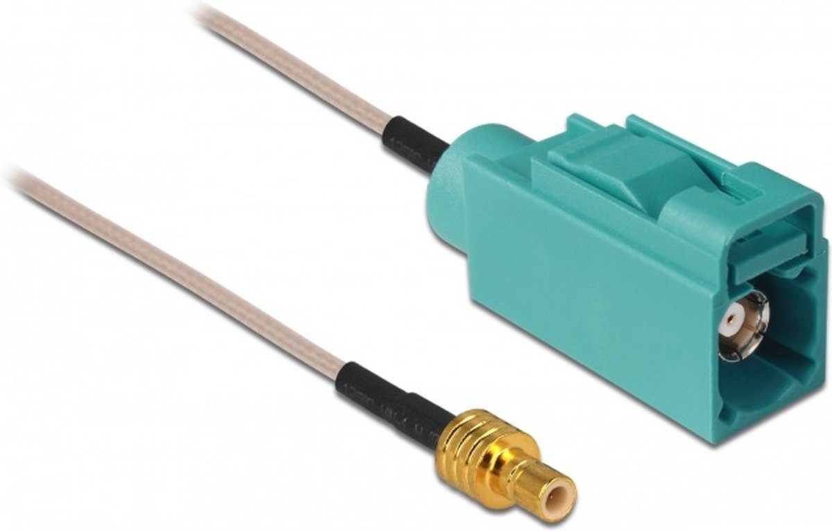 Fakra Z (v) - SMB (v) adapter kabel - RG316 - 50 Ohm / transparant - 5 meter