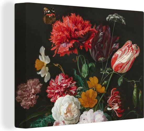 Nature morte - Fleurs - Bouquet - Jan Davidsz. de Heem - Nature morte aux Fleurs - Coloré - Nature morte sur toile - Décoration murale - 80x60 cm