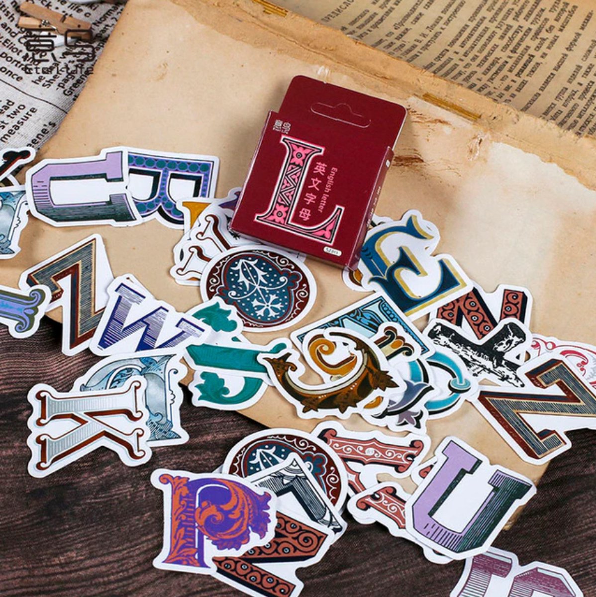 Etori Life Alfabet Stickers - Bullet Journal & Scrapbook letters - 52 stuks