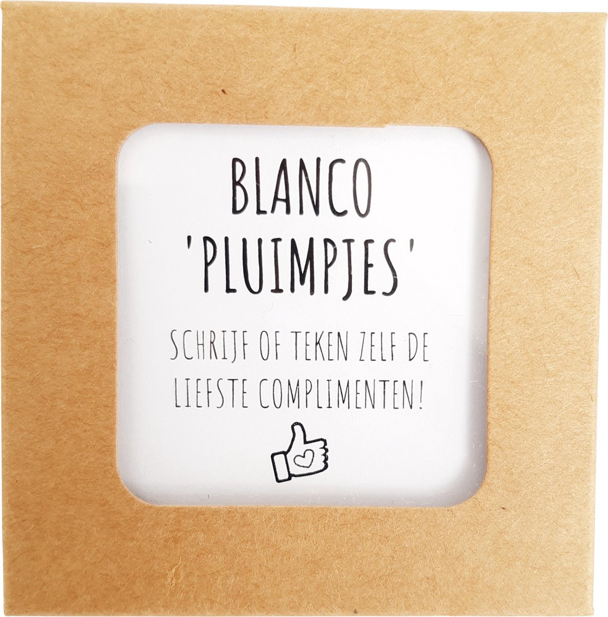 Blanco complimentenkaartjes Pluimpjes - complimenten - motivatiekaartjes - werkvorm - Liefs op papier