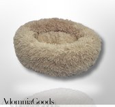 AdomniaGoods - Luxe kattenmand - Hondenmand - Antislip kattenkussen - Wasbaar hondenkussen - Abrikoos 40 cm