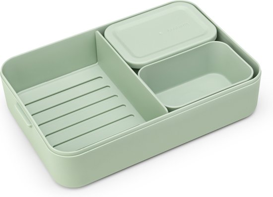 Brabantia Make & Take Bento Lunchbox - Grand - Plastique - Vert jade