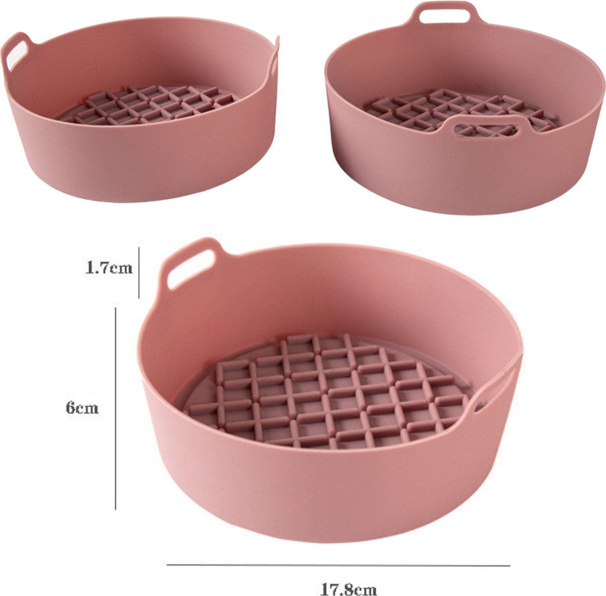 Permanente bakfolie voor springvorm – Set van 2 – Duurzaam bakpapier voor heteluchtfriteuse – Herbruikbaar bakpapier – ASccessoires voor Airfryer/Thermomix – Hittebestendig en met anti-aanbaklaag