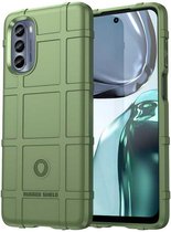 Motorola Moto G62 Hoesje - Rugged Shield TPU Gelcase - Groen - GSM Hoesje - Telefoonhoesje Geschikt Voor Motorola Moto G62