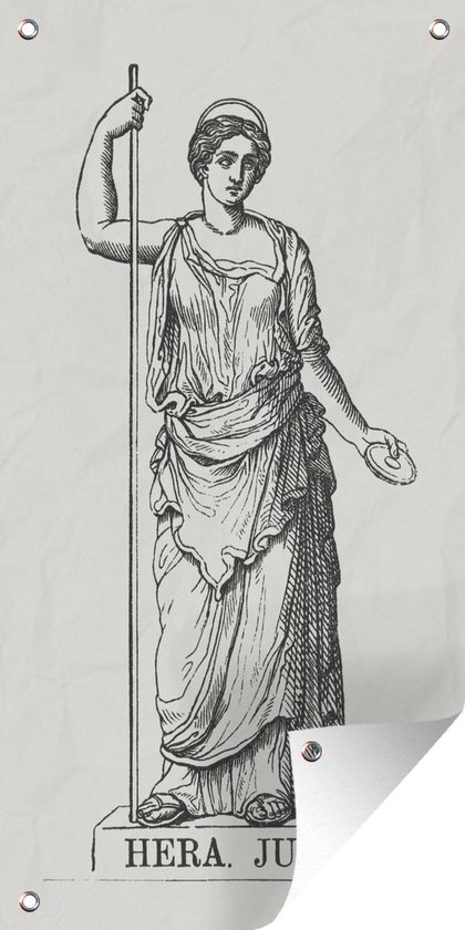 Tuinposter Een illustratie van de Griekse godin Hera - 30x60 cm - Tuindoek - Buitenposter