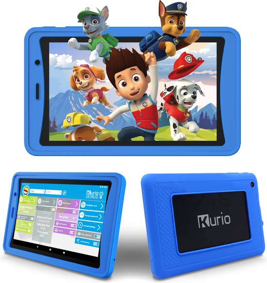Kurio Tab Ultra 2 – Veilig Kindertablet – Ouderlijk toezicht - 100% Kids Proof – Paw Patrol - 8 inch – 32 GB – Android 10 GO - Blauw