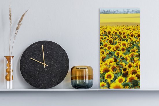 Tableau sur toile Tournesol - Fleurs - Nature - 20x40 cm - Décoration murale