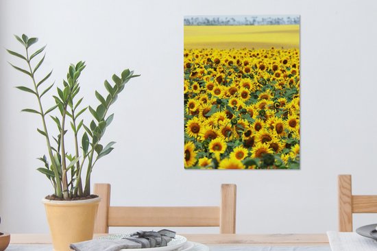 Tableau sur toile Tournesol - Fleurs - Nature - 30x40 cm - Décoration murale