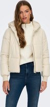 Jacqueline de Yong Jas Jdynewerica Short Hood Jacket Otw N 15213950 Whitecapgray/silver Zip Dames Maat - S
