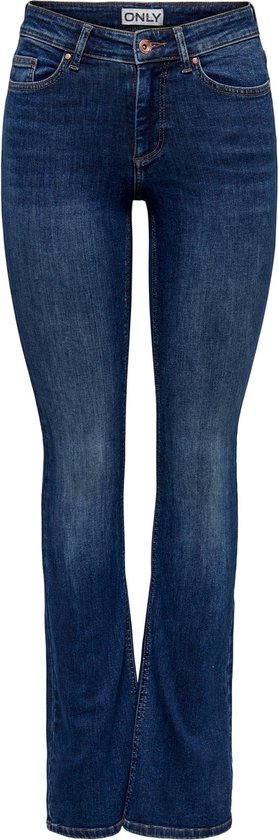 Only Jeans Onlblush Mid Flared Dnm Tai021 Noos 15264050 Denim Dark Blue Taille Femme - W30 X L34