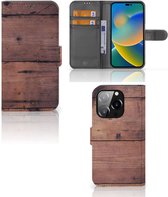 Leuk Case iPhone 14 Pro Hoesje Old Wood