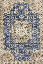 Aledin Carpets Zahedan - Vintage - Vloerkleed 200x300 CM - Laagpolig - Blauw - Creme - Klassiek - Woonkamer Tapijt