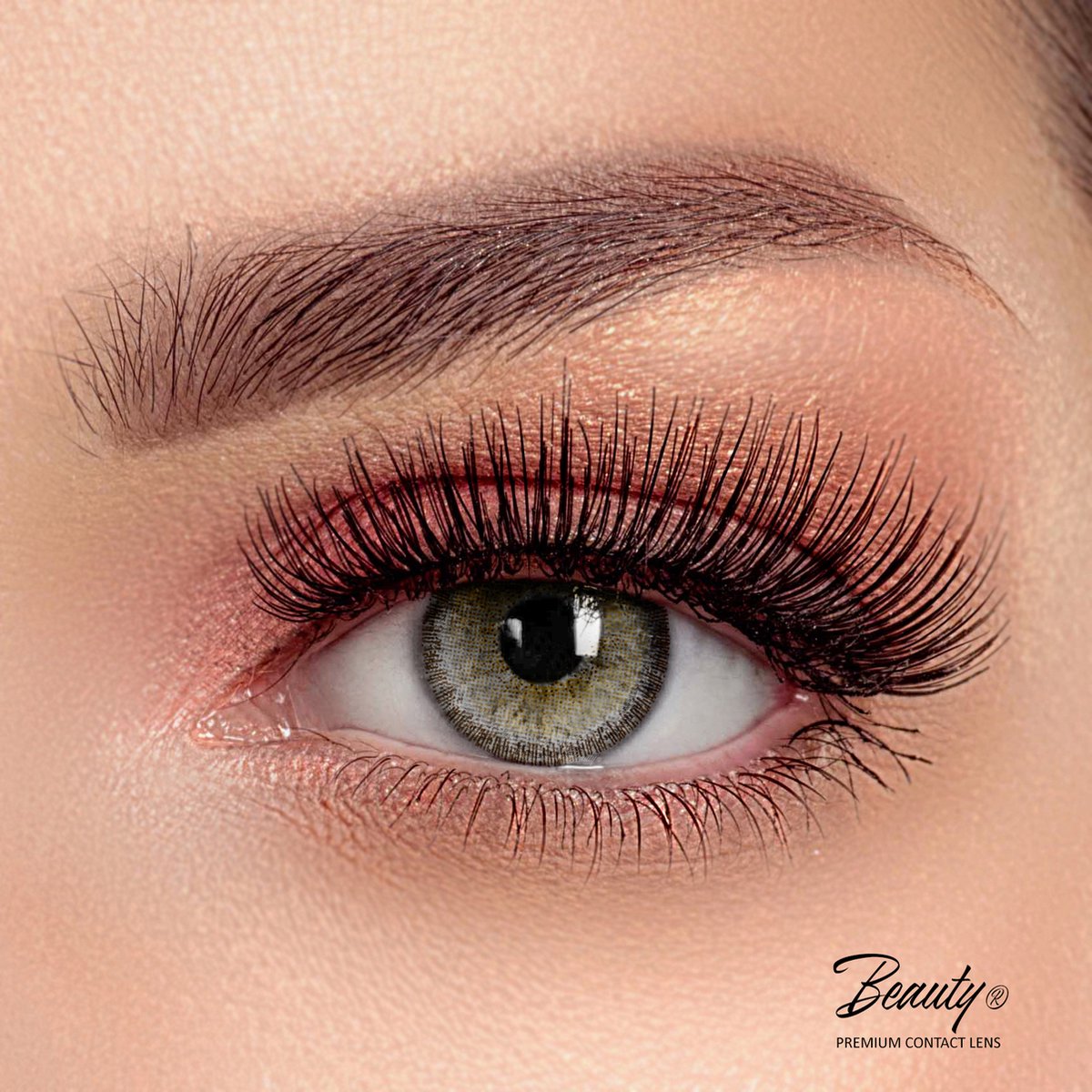 Kleurlenzen - Dubai Grey - jaarlenzen met lenshouder - Beauty® Fashionlens