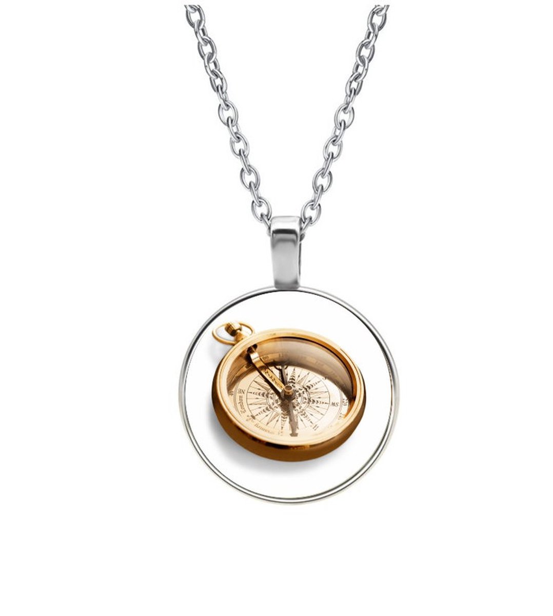 Ketting Glas - Kompas