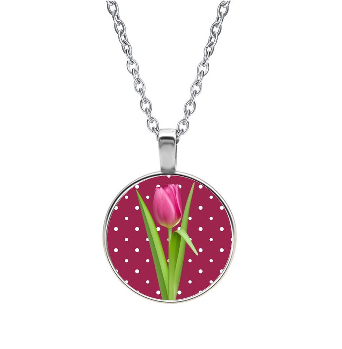 Ketting Glas - Tulp