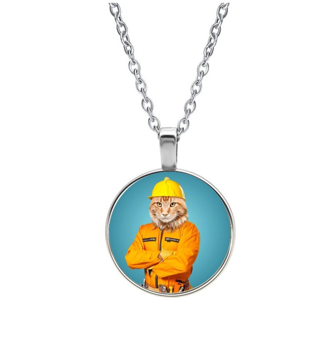 Ketting Glas - Bouwvakker Kat