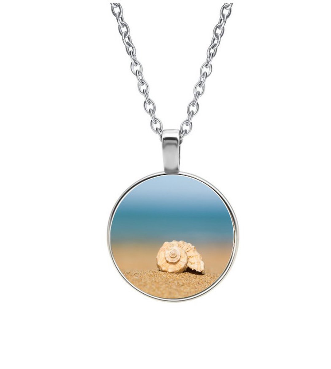 Ketting Glas - Schelp
