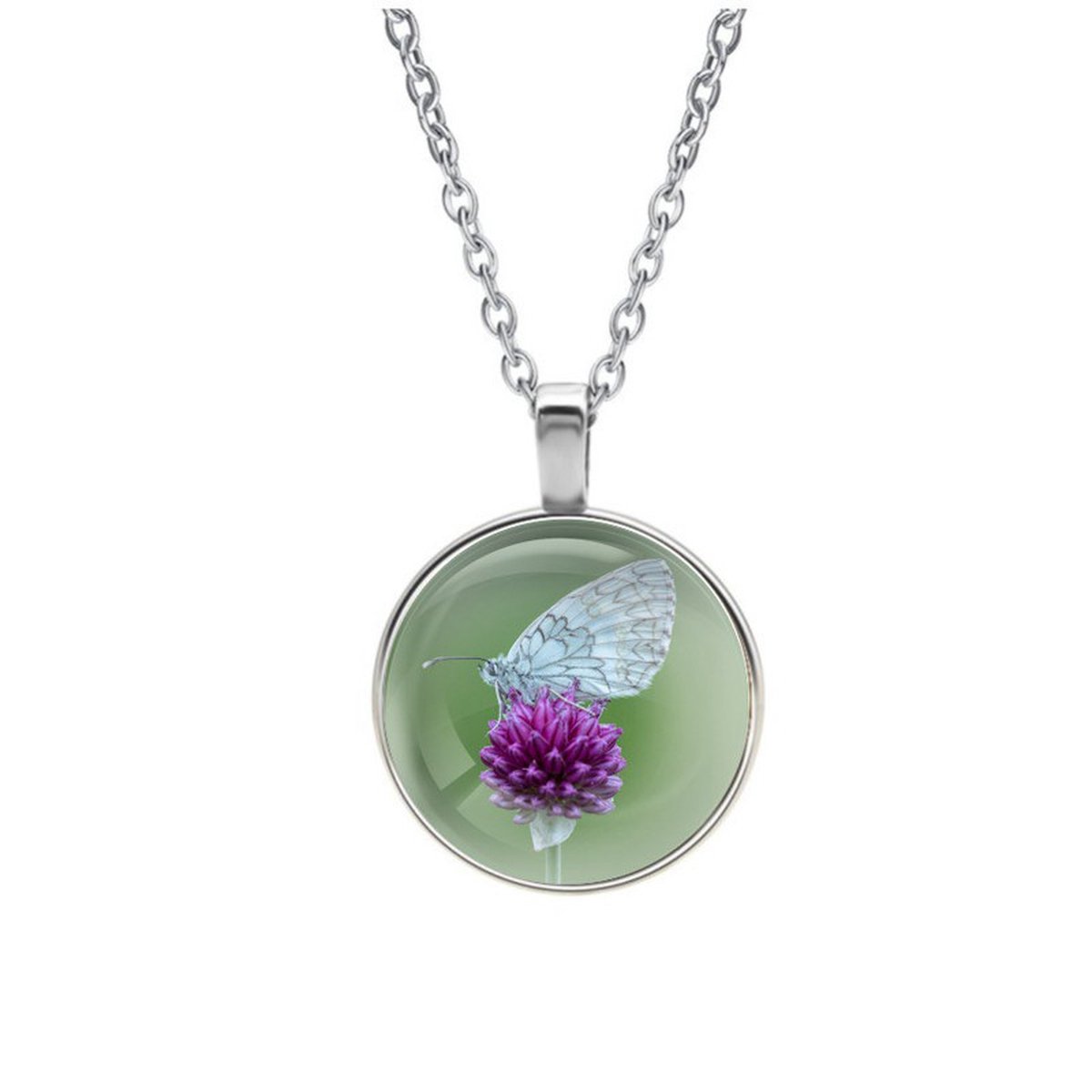 Ketting Glas - Vlinder