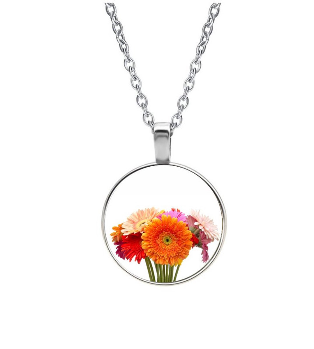 Ketting Glas - Bloemen