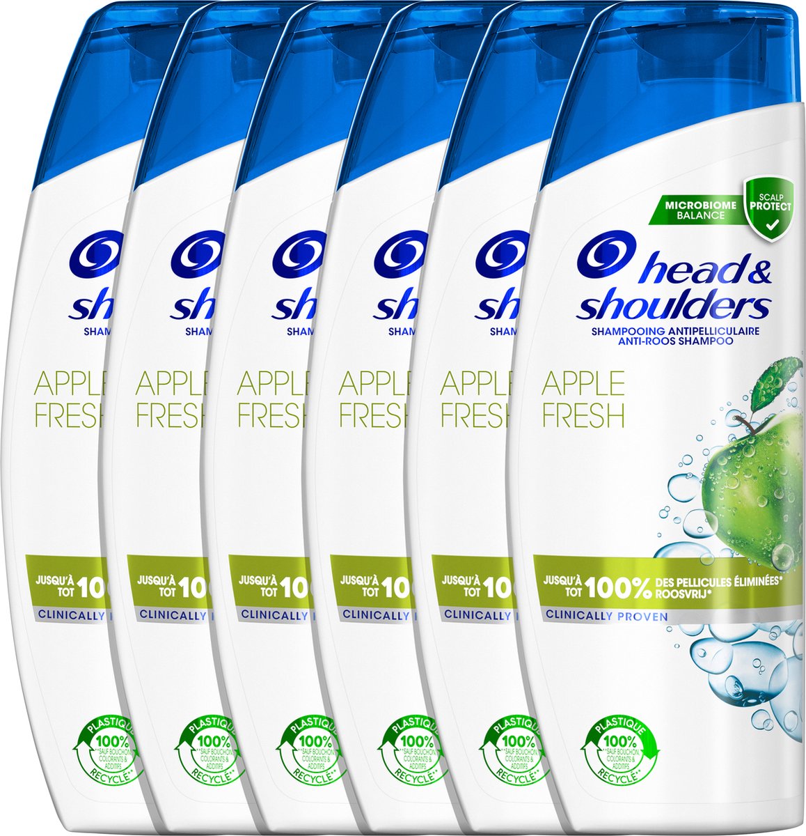 Head & Shoulders Apple Fresh - Anti-roos shampoo - Tot 100% Roosvrij - Voordeelverpakking 6 x 285 ml