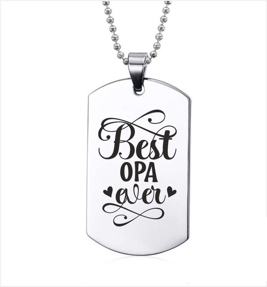 Ketting RVS - Best Opa Ever
