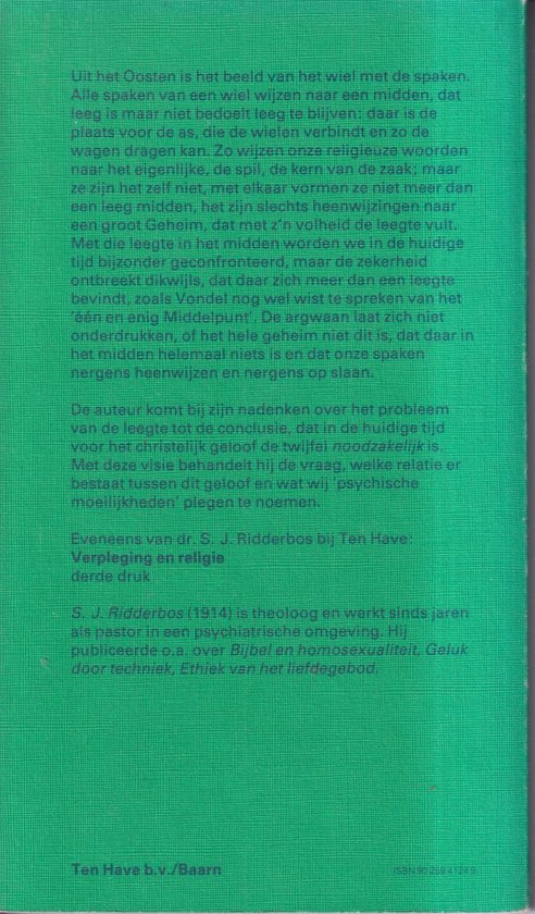 Het Lege Midden, dr. S.J. Ridderbos | 9789025941246 | Boeken | bol