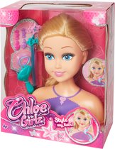 Kaphoofd - Styling hoofd - Pop - Super model - Inclusief accesoires - Kapper speelgoed - Met haarspeldjes en sieraden - Extra dik haar