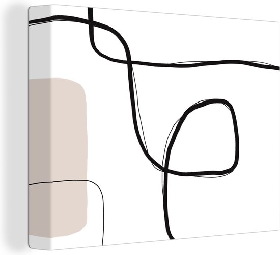 Tableau Peinture Abstrait - Pastel - Minimalisme - 80x60 cm - Décoration murale