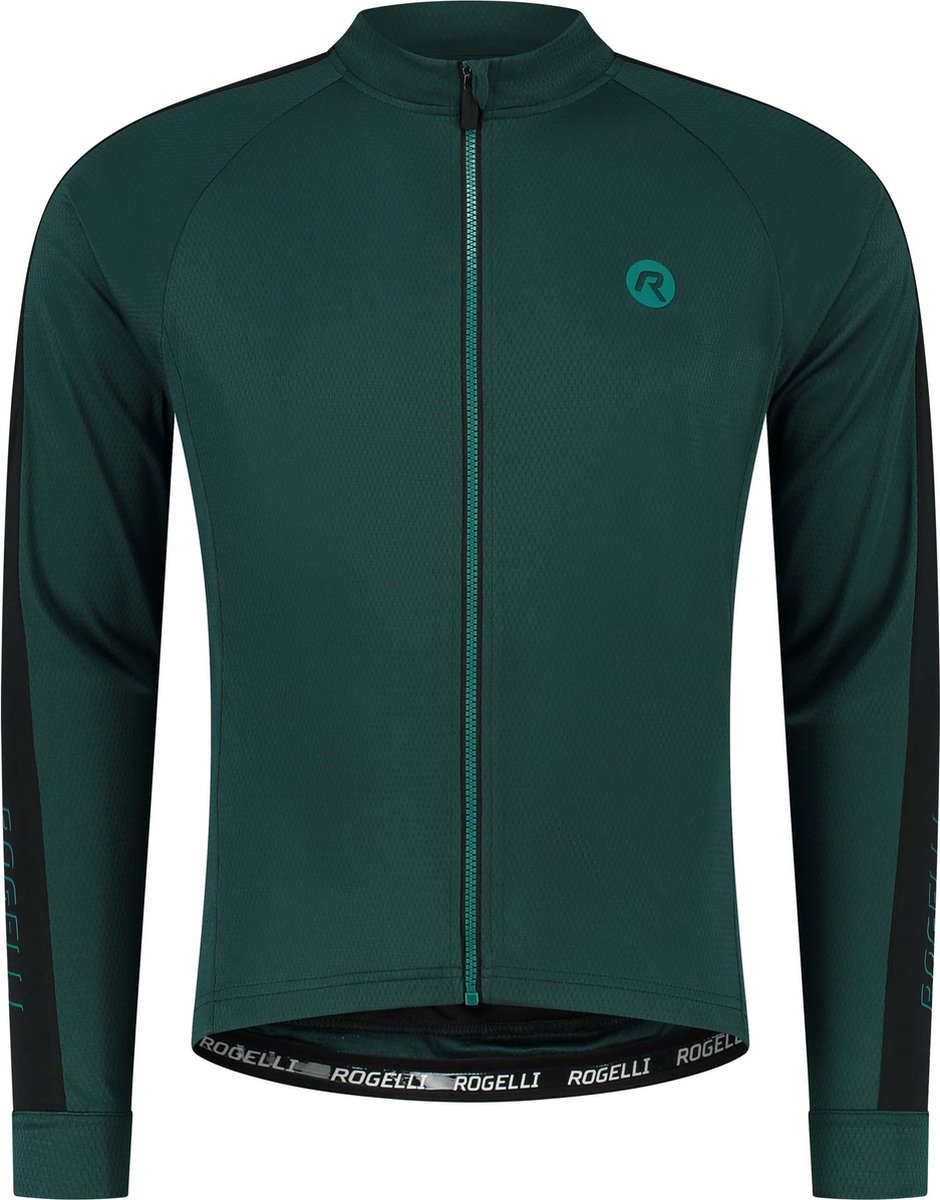 Rogelli Explore Wielershirt - Fietsshirt Lange Mouwen - Groen/Zwart - Maat L - Rogelli