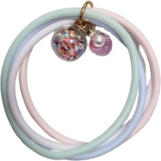 LBM schelp anti muggen armband kind - Insectenbeschermingsmiddel - Pastelkleuren