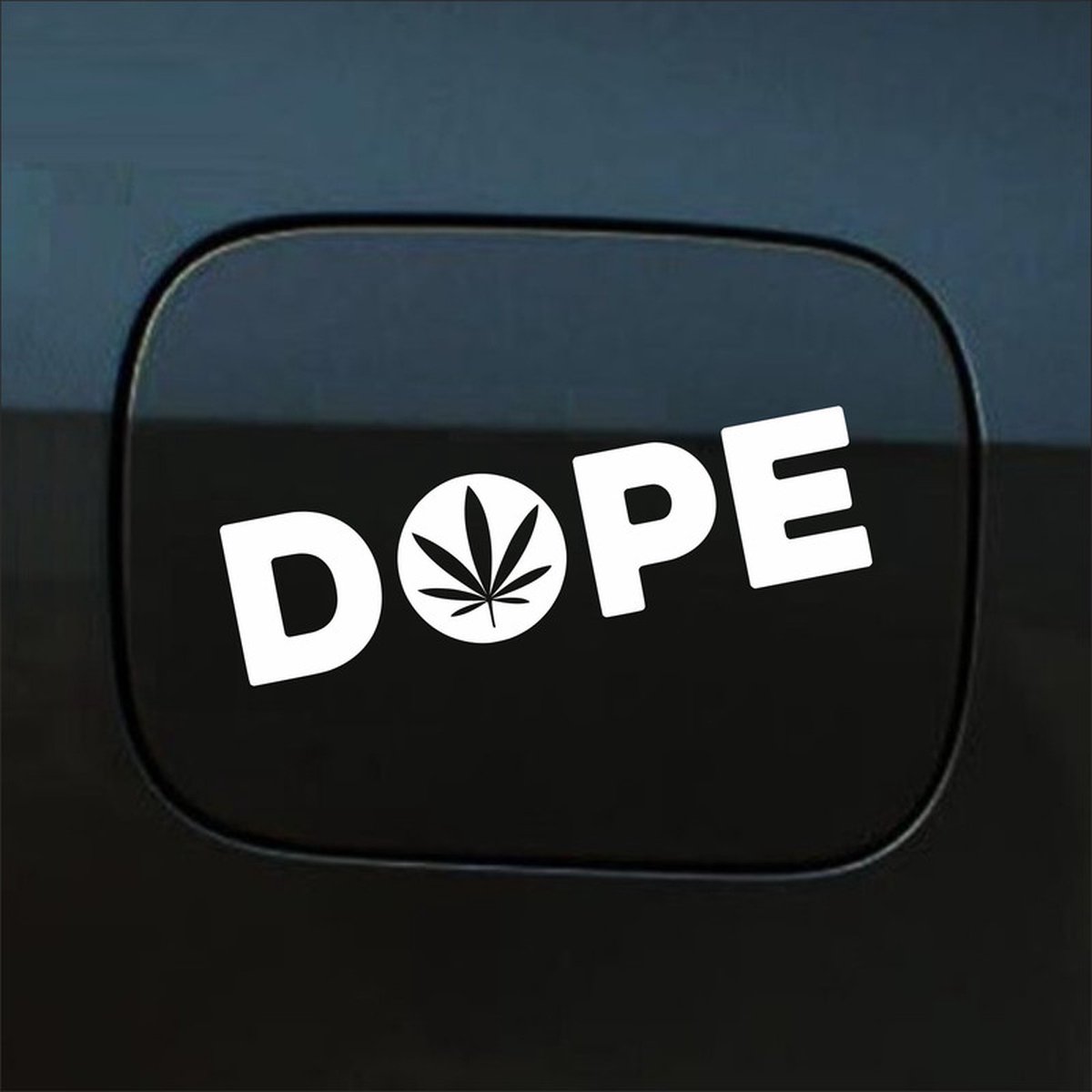 Bumpersticker - Dope - 4,5 X 17 - Wit