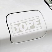 Bumpersticker - Dope - 7,4 X 14,8 - Zilver