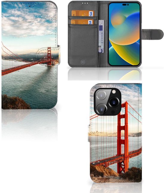 koper Beter toewijzing Smartphonehoesje met naam iPhone 14 Pro GSM Hoesje Golden Gate Bridge |  bol.com