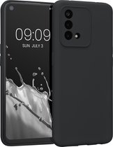 kwmobile telefoonhoesje geschikt voor Oppo A74 - Hoesje voor smartphone - Precisie camera uitsnede - TPU back cover in mat zwart