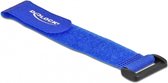 Serre-câbles Fermetures velcro avec boucle 190 x 25mm / bleu (5 pièces)